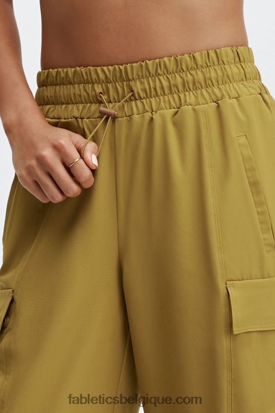 pantalon de survêtement cargo eleanor femmes Fabletics 404P0T176 gris minéral/rouge fraise