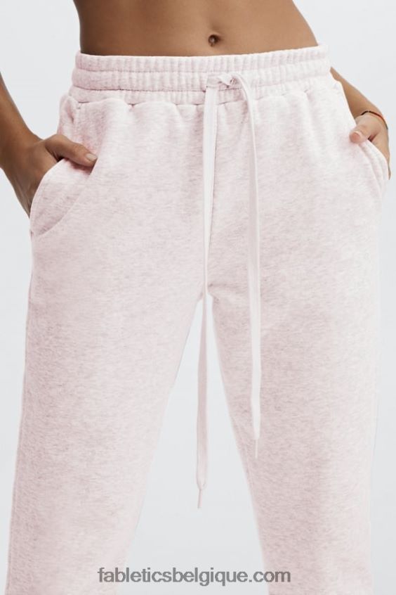 pantalon de survêtement classique eco go-to femmes Fabletics 404P0T84 léopard corail/crème au beurre rose/citron vert