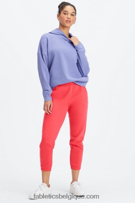 pantalon de survêtement classique eco go-to femmes Fabletics 404P0T91 leo ondulé noir/ocre brûlé