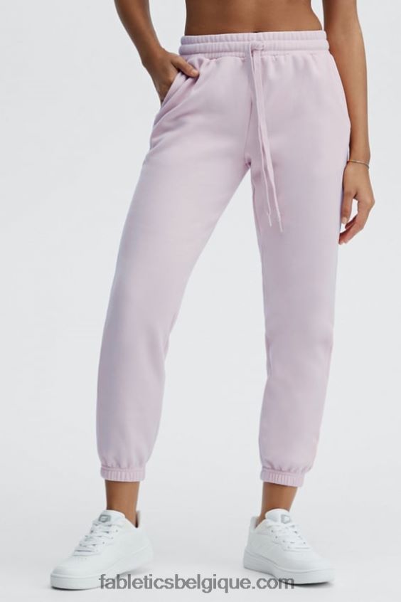 pantalon de survêtement classique eco go-to femmes Fabletics 404P0T94 crème noire/citron