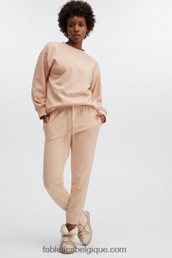 pantalon de survêtement classique eco go-to femmes Fabletics 404P0T95 crème noire/citron