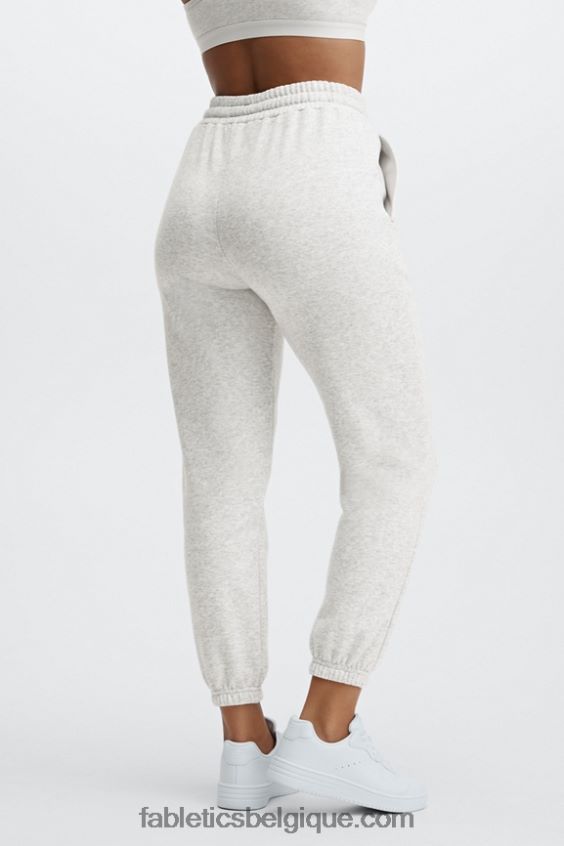 pantalon de survêtement classique incontournable femmes Fabletics 404P0T171 céleste/blanc classique