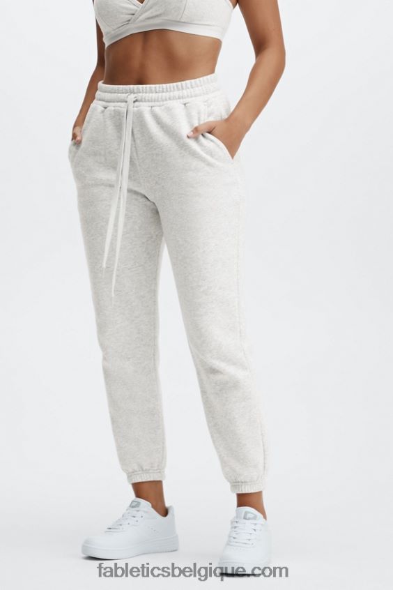 pantalon de survêtement classique incontournable femmes Fabletics 404P0T171 céleste/blanc classique