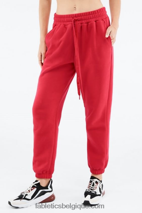 pantalon de survêtement classique incontournable femmes Fabletics 404P0T174 rose électrique/guépard ondulé