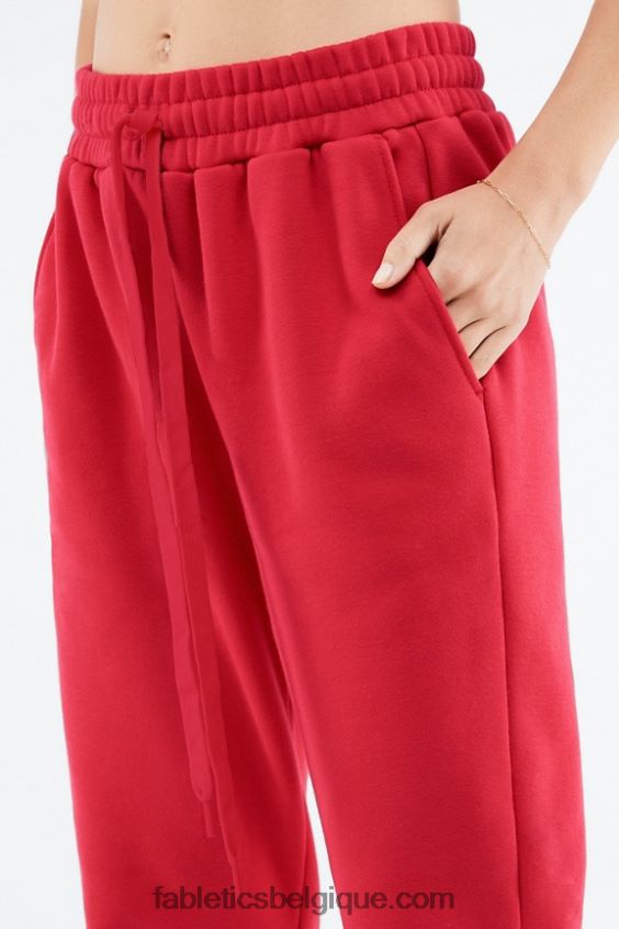 pantalon de survêtement classique incontournable femmes Fabletics 404P0T174 rose électrique/guépard ondulé