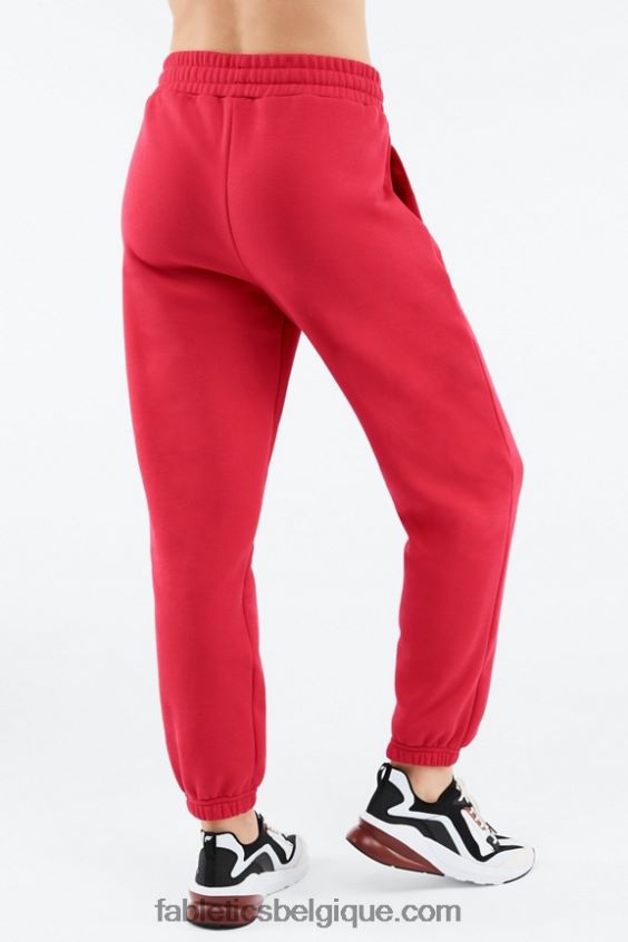 pantalon de survêtement classique incontournable femmes Fabletics 404P0T174 rose électrique/guépard ondulé