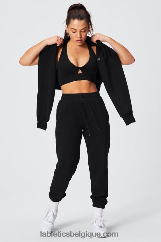 pantalon de survêtement en polaire pour toujours femmes Fabletics 404P0T71 noir/étain