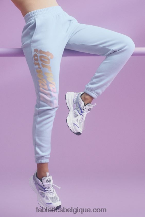 pantalon de survêtement graphique reina femmes Fabletics 404P0T146 pierre bleue/avant
