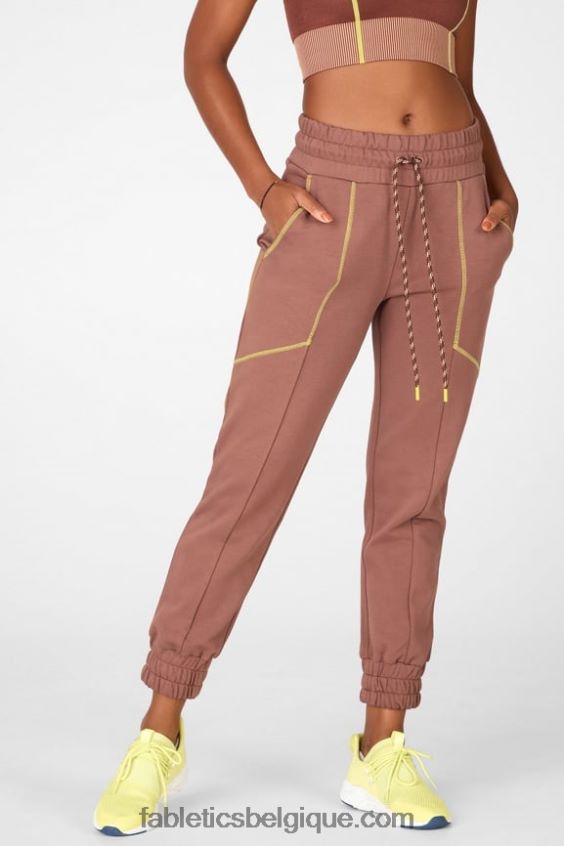 pantalon de survêtement iris femmes Fabletics 404P0T221 châtaigne/gaïa/zeste