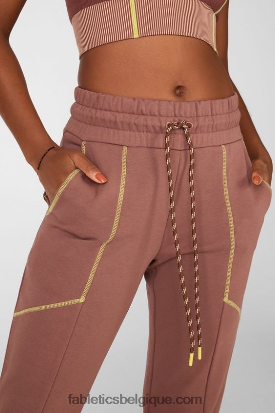 pantalon de survêtement iris femmes Fabletics 404P0T221 châtaigne/gaïa/zeste