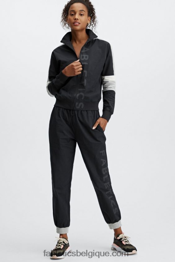 pantalon de survêtement kora femmes Fabletics 404P0T163 noir/multicolore