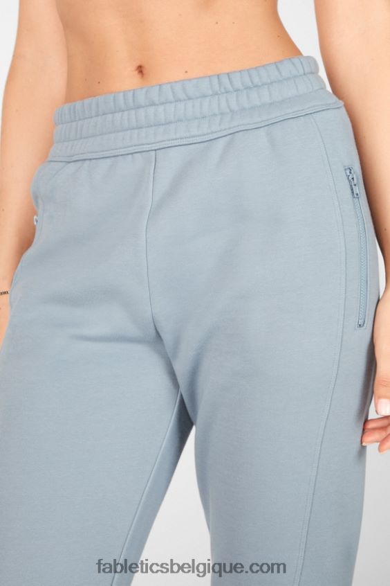 pantalon de survêtement slim amelia ii femmes Fabletics 404P0T203 vert ardoise/crème citron