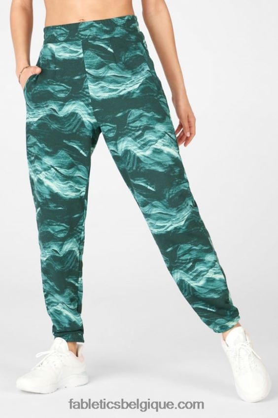 pantalon de survêtement slim cloe femmes Fabletics 404P0T207 guépard noir/ondé