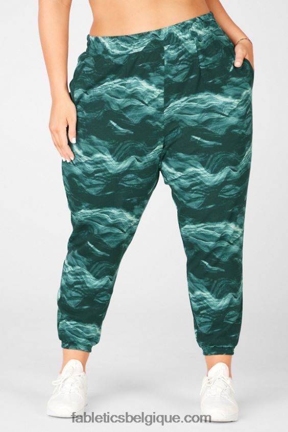 pantalon de survêtement slim cloe femmes Fabletics 404P0T208 évasion extrême royal/rose/graphique
