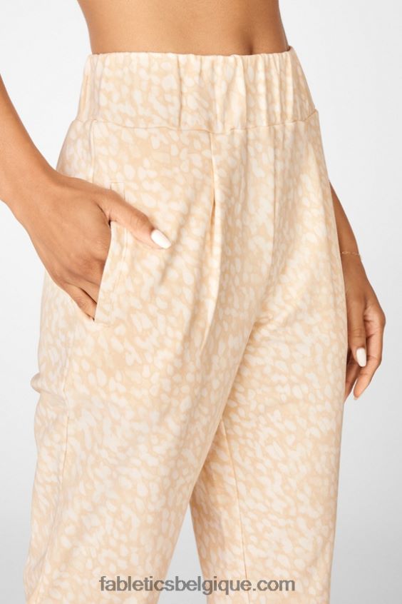 pantalon de survêtement slim cloe femmes Fabletics 404P0T229 rouille/rose du désert/rose nacré