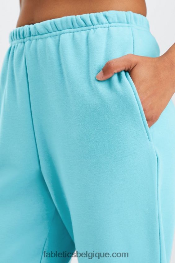 pantalon de survêtement slim incontournable femmes Fabletics 404P0T132 soleil d\'après-midi/gris menthe/argent réfléchissant