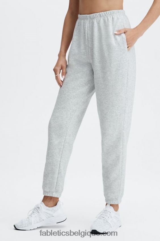 pantalon de survêtement slim incontournable femmes Fabletics 404P0T134 noir/argent réfléchissant