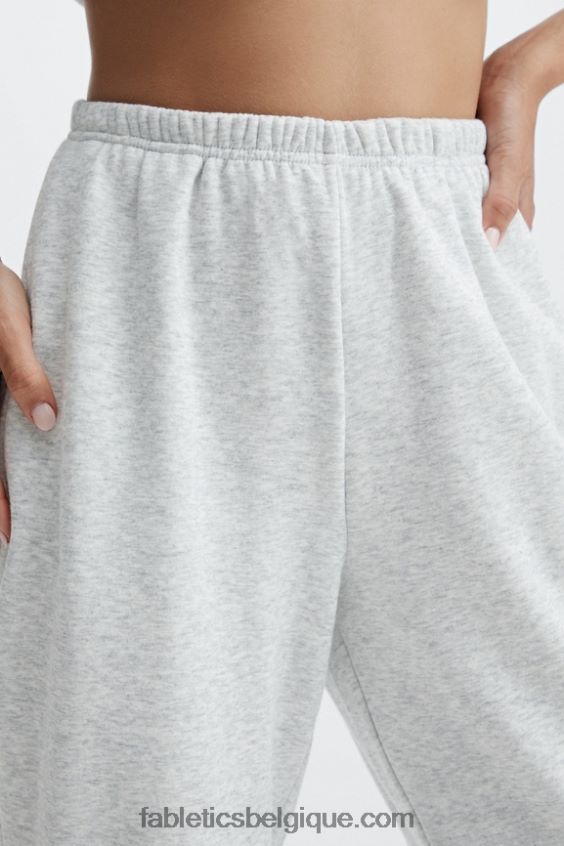 pantalon de survêtement slim incontournable femmes Fabletics 404P0T134 noir/argent réfléchissant