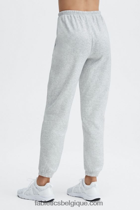 pantalon de survêtement slim incontournable femmes Fabletics 404P0T134 noir/argent réfléchissant