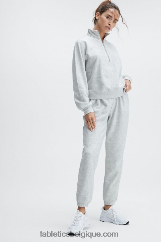pantalon de survêtement slim incontournable femmes Fabletics 404P0T134 noir/argent réfléchissant
