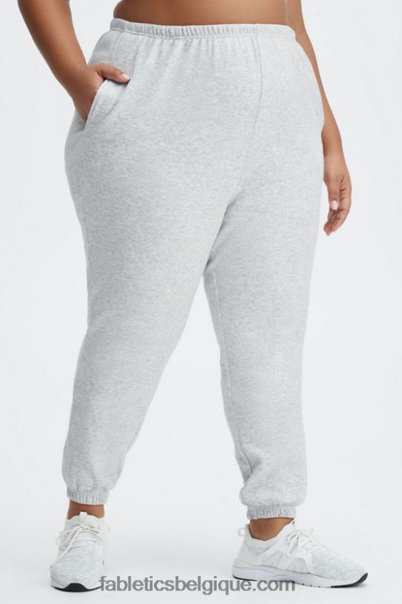 pantalon de survêtement slim incontournable femmes Fabletics 404P0T135 noir/argent réfléchissant