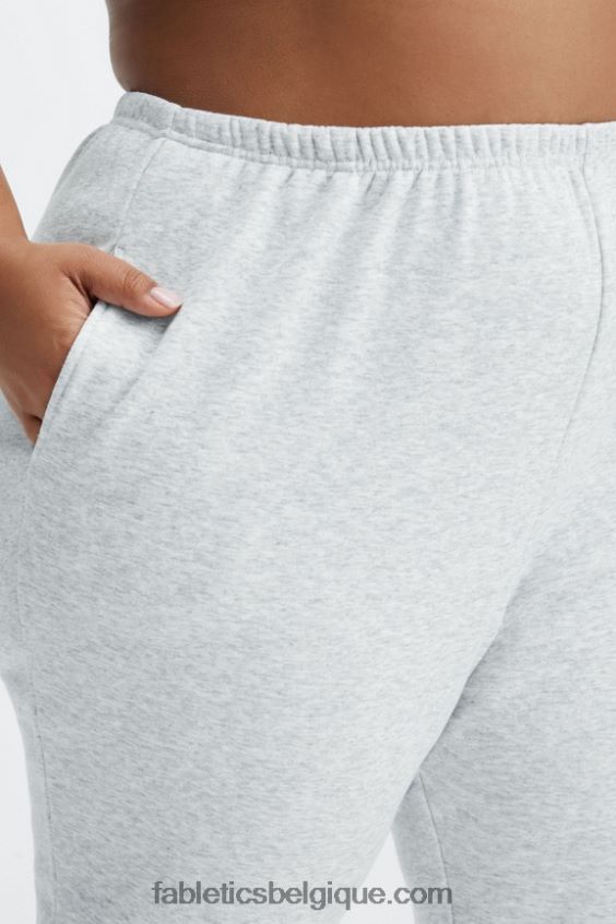 pantalon de survêtement slim incontournable femmes Fabletics 404P0T135 noir/argent réfléchissant