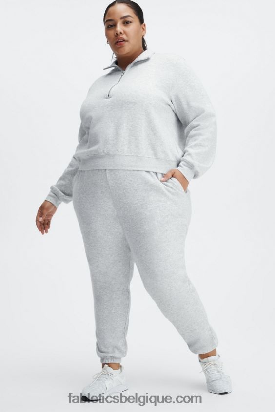 pantalon de survêtement slim incontournable femmes Fabletics 404P0T135 noir/argent réfléchissant