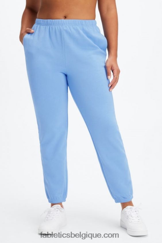 pantalon de survêtement slim léger femmes Fabletics 404P0T104 cobalt profond/aloès