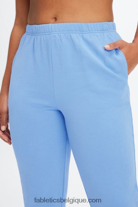 pantalon de survêtement slim léger femmes Fabletics 404P0T104 cobalt profond/aloès