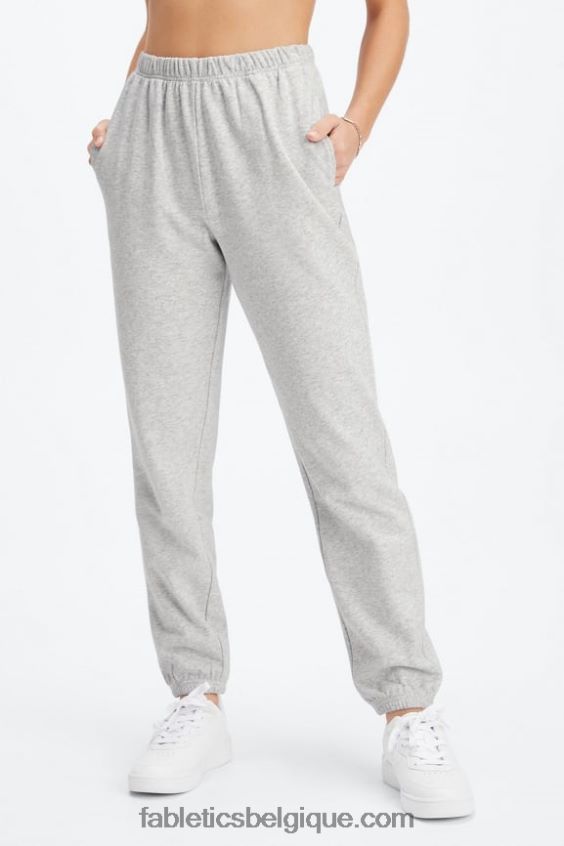 pantalon de survêtement slim léger femmes Fabletics 404P0T106 bleu marine foncé/crème au citron