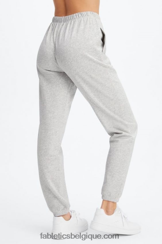 pantalon de survêtement slim léger femmes Fabletics 404P0T106 bleu marine foncé/crème au citron