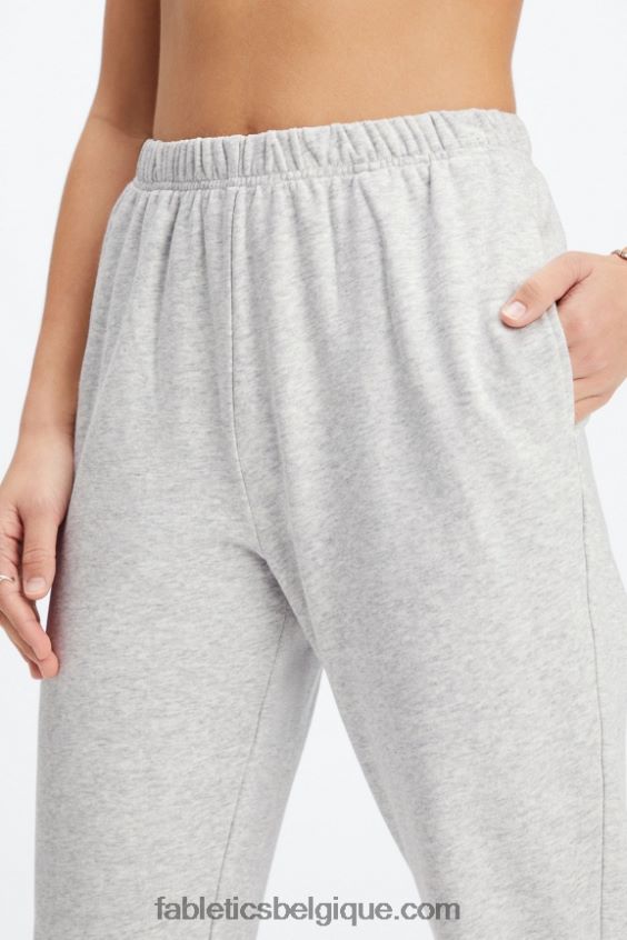 pantalon de survêtement slim léger femmes Fabletics 404P0T106 bleu marine foncé/crème au citron