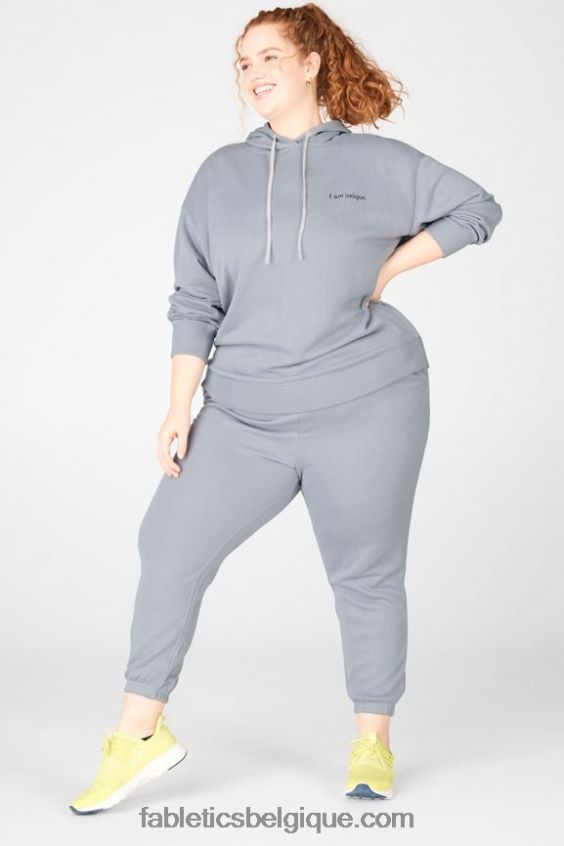 pantalon de survêtement sterling femmes Fabletics 404P0T202 gris dauphin/teinture douce