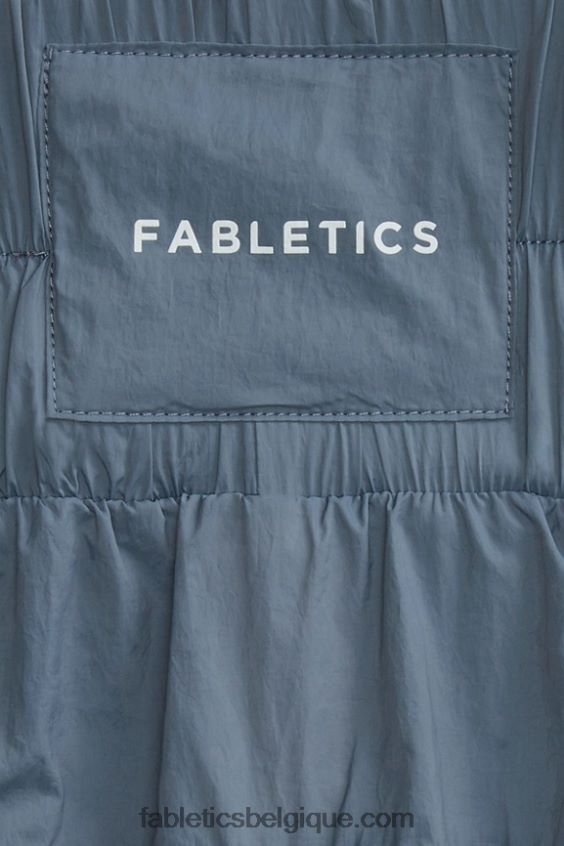 pantalon en nylon passepoilé à taille ultra haute femmes Fabletics 404P0T8 nuage d\'orage/argent réfléchissant