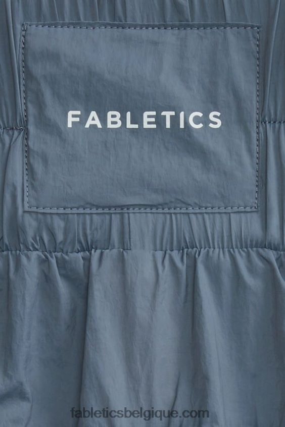 pantalon en nylon passepoilé à taille ultra haute femmes Fabletics 404P0T9 nuage d\'orage/argent réfléchissant