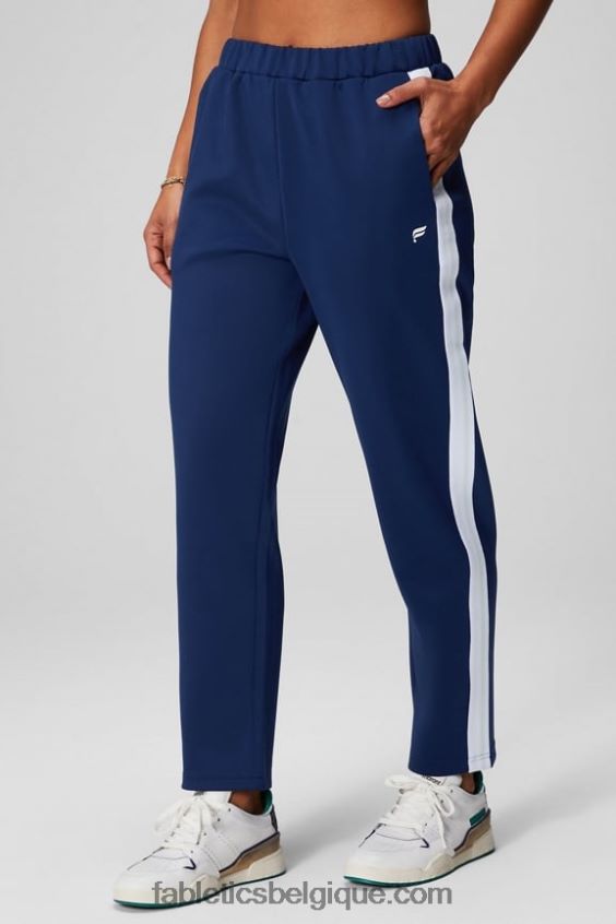 pantalon fuselé en tricot femmes Fabletics 404P0T33 marine collégiale/rayures multiples