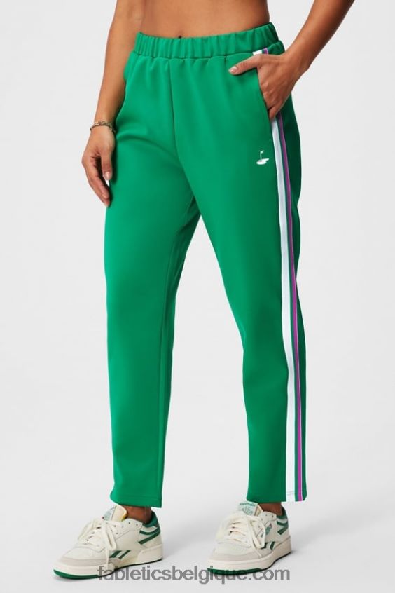 pantalon fuselé en tricot femmes Fabletics 404P0T34 vert gazon/rayures multiples
