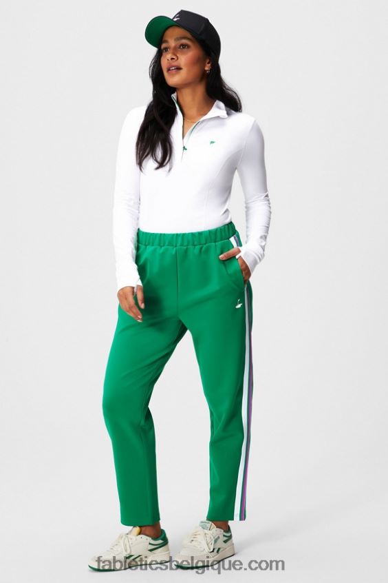 pantalon fuselé en tricot femmes Fabletics 404P0T34 vert gazon/rayures multiples