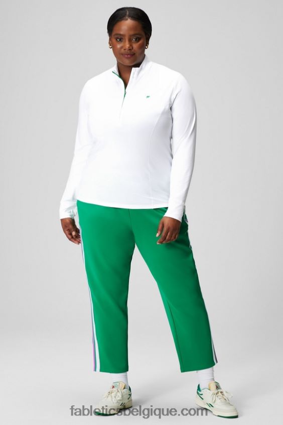 pantalon fuselé en tricot femmes Fabletics 404P0T35 vert gazon/rayures multiples