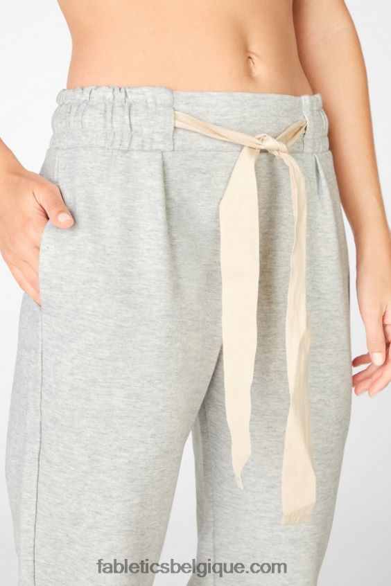 pantalon fuselé émeri femmes Fabletics 404P0T209 gris clair chiné/latte