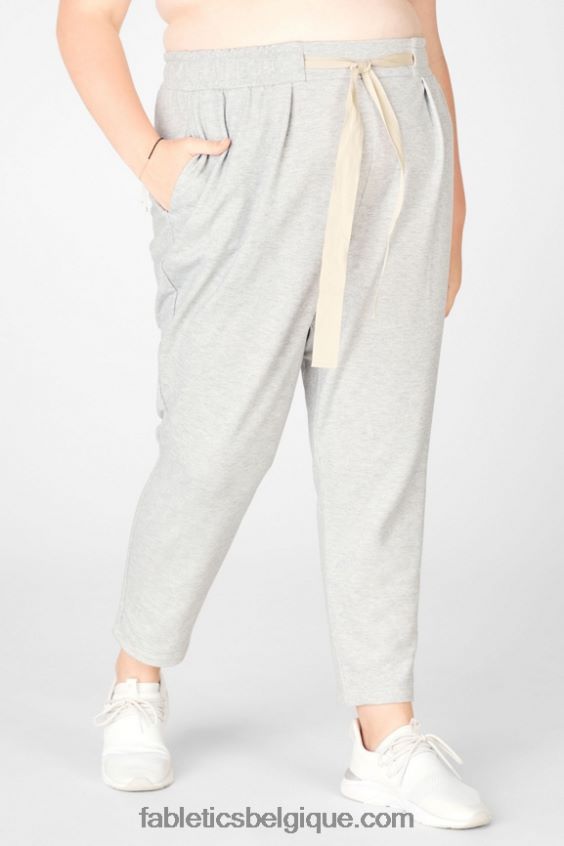 pantalon fuselé émeri femmes Fabletics 404P0T210 gris clair chiné/latte