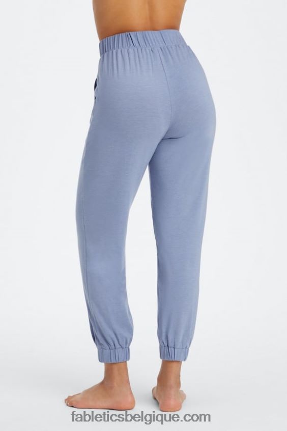 pantalon fuselé restoreknit femmes Fabletics 404P0T78 blanc classique/marine collégiale/graphique de tennis