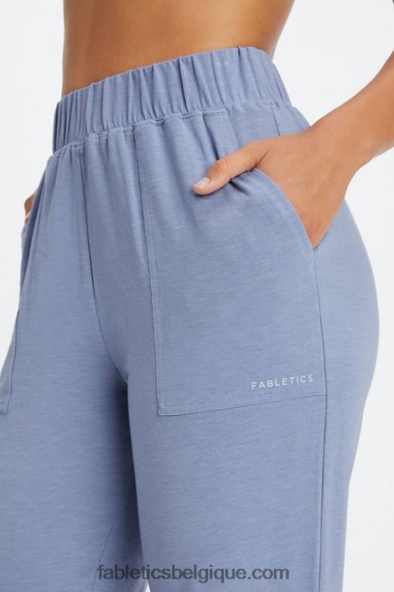 pantalon fuselé restoreknit femmes Fabletics 404P0T78 blanc classique/marine collégiale/graphique de tennis