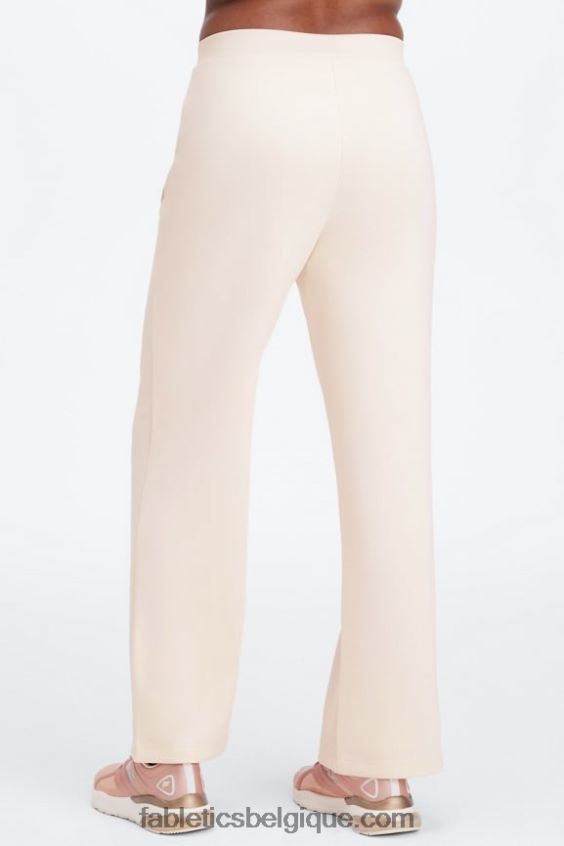 pantalon large en interlock pelucheux femmes Fabletics 404P0T118 brique/multiple