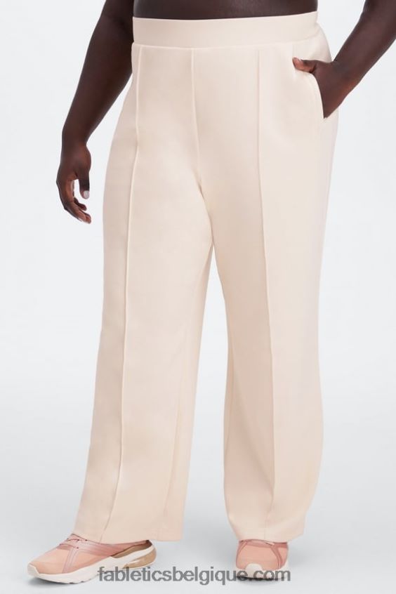 pantalon large en interlock pelucheux femmes Fabletics 404P0T119 lutin/eau tropicale/aloès