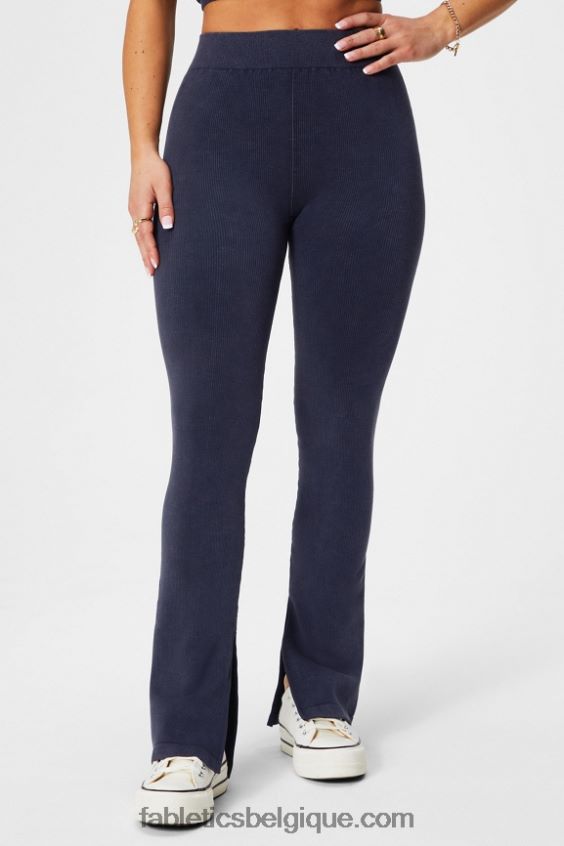 évasement fendu taille haute sans couture nuage femmes Fabletics 404P0T1 indigo foncé
