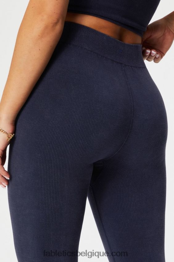 évasement fendu taille haute sans couture nuage femmes Fabletics 404P0T1 indigo foncé