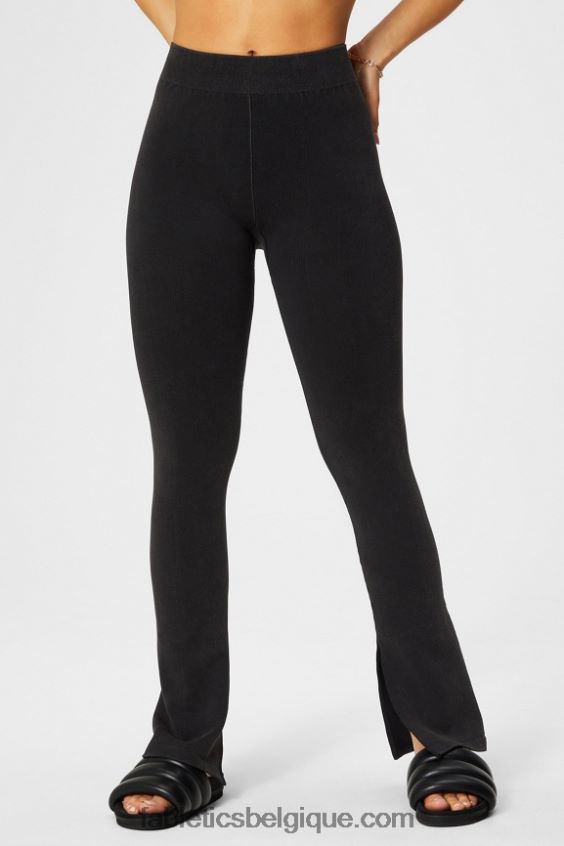 évasement fendu taille haute sans couture nuage femmes Fabletics 404P0T3 millésime noir