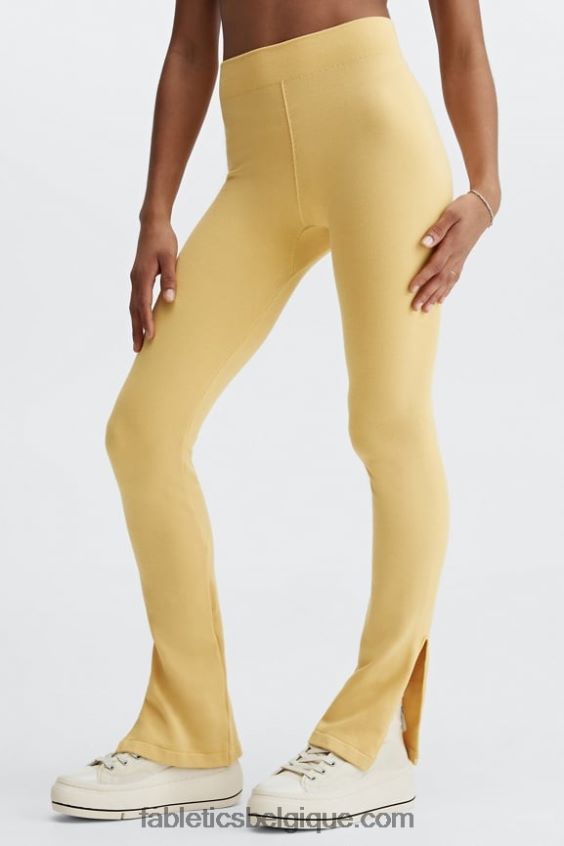 évasement fendu taille haute sans couture nuage femmes Fabletics 404P0T5 orange passion/argent réfléchissant