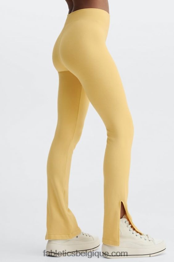 évasement fendu taille haute sans couture nuage femmes Fabletics 404P0T5 orange passion/argent réfléchissant